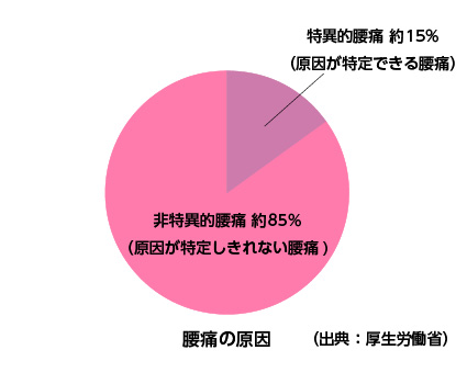 非特異的腰痛の割合